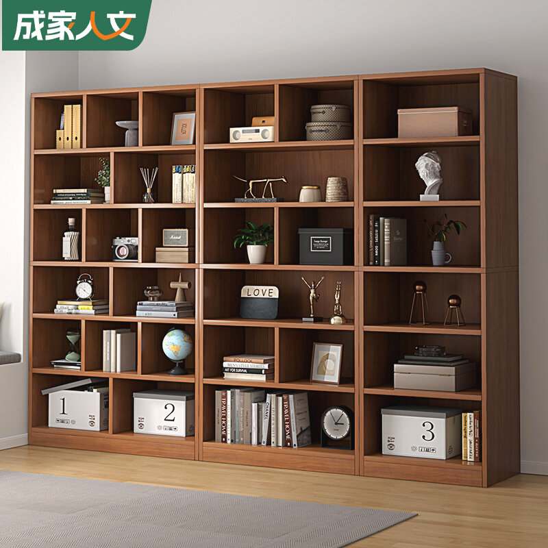 Kệ sách đơn giản cao từ trần đến sàn phòng khách nhà nhiều tầng giá đựng đồ thư viện màu gỗ chắc chắn tủ sách tủ đựng đồ tủ sách treo tường giá sách đẹp treo tường
