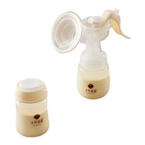 October crystal manual breast pump with large suction power of postpartum manual breast milk collector massage portable milking machine