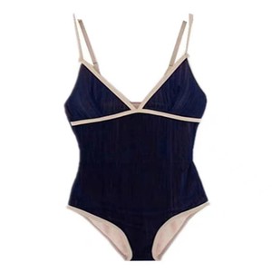 South Korea's deep V back -back sexy pure desire minimalist small breasts triangle swimsuit women's net red same suite cover blouse
