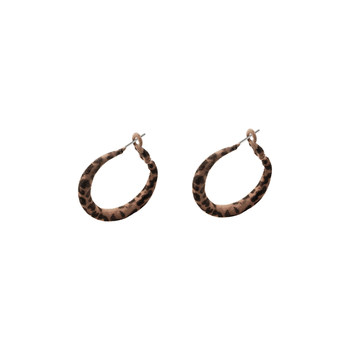 Upgraded 999 Tremella Needle Leopard Print Earrings Autumn and Winter Earrings