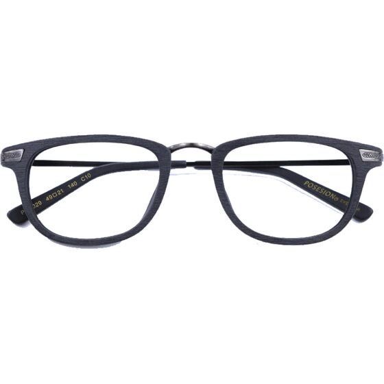 PoseSion handmade wood grain square lenses frame square frame retro glasses frame with close -the -eye frame men and women

