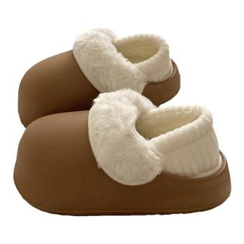 Removable waterproof cotton shoes for women thick sole warm INS