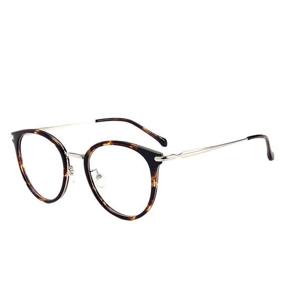 
Black anti-blue light myopia glasses men's trendy frame women Korean version color change mirror with a large face black frame glasses frame