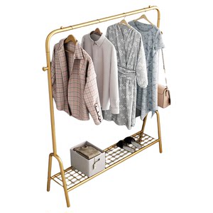 
Clothes rack floor-standing folding indoor clothes rack balcony bedroom clothes rack household simple single-rod coat rack