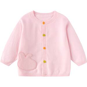 
Balabala children's sweater jacket boys and girls cardigan sweater spring and autumn children's clothing baby cotton top