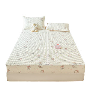 
Washable latex mat three-piece set ice silk bed sheet maternal and infant type A summer air-conditioned bed cover 2026 new style