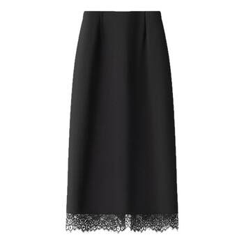 
Women's black lace patchwork suit skirt