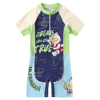 
Classic Ultraman Children's Swimsuit Boys 2025 New Boys Medium Large Children One-piece Sun Protection Quick-Drying Professional Swimsuit