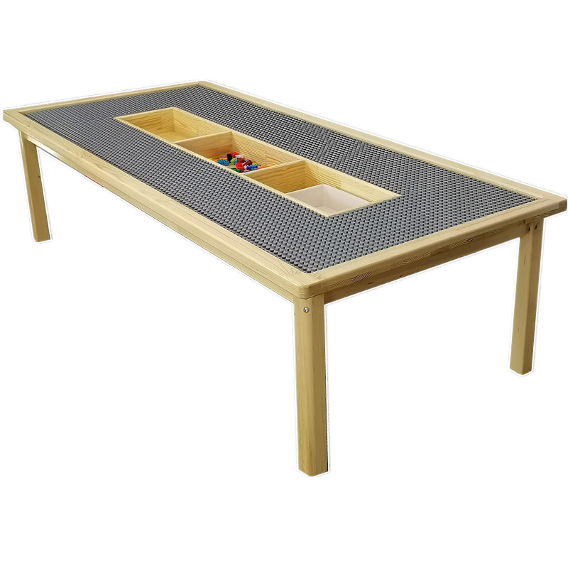 Playground Children's Oversized Solid Wood Building Block Game Table ...