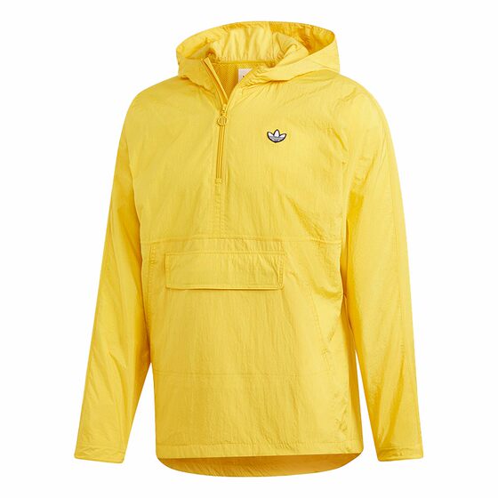 Adidas/Adidas genuine minimalist logo male yellow hooded trench coat sweater DU7857
