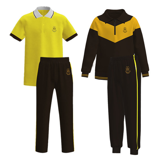 
Dongguan Hanlin Primary School Middle School Summer and Winter School Uniform Pullover Jacket Thick and Thin Trousers Shorts Sportswear