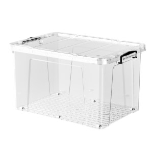 
Large capacity transparent storage box household clothes quilt toy storage box trunk thickened plastic storage box