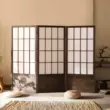Tùy chỉnh màn hình lưới Nhật Bản vách ngăn lối vào phòng khách di chuyển văn phòng nhà hàng Trung Quốc gấp lưới tản nhiệt bằng gỗ nguyên khối vách trang trí phòng khách Màn hình / Cửa sổ