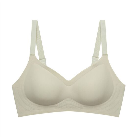 Scarless underwear girl's small breasts gathered together to show large, steel ring-free fixed cup soft support expansive bra summer thin style