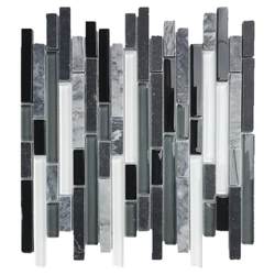 Long strip mosaic natural stone crystal glass simple
