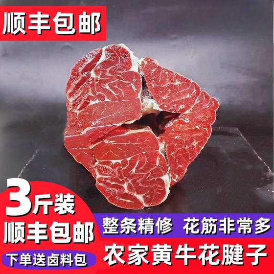 整根花腱子肉农家散养黄牛牛腱子肉生牛肉金钱腱