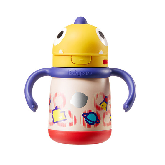 
babycare thermos cup dinosaur children's sippy cup kindergarten learning drinking cup milk bottle water cup infant milk cup
