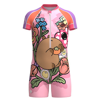 TOSWIM girls one-piece swimsuit sun protection flat angle
