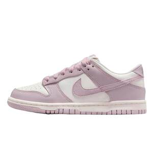 Nike women's shoes DUNK LOW white purple pink big children's sneakers rubber sole low top skateboard shoes FB9109-122
