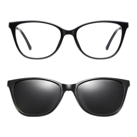 
Zeiss lens color change magnetic sun cover glasses sunglasses cat eye women's frame frame customized myopia degree anti-blue light