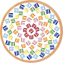 Mosaic coaster handmade DIY material pack children's handmade undone relief handmade creative parent-child warm-up activity production