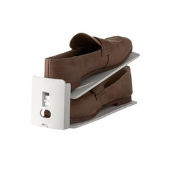 Space-saving double-layer adjustable shoe cabinet storage rack
