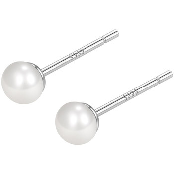 S999 Silver Silver Natural Pearl Earrings Female Female Women Sleeping Free Picking
