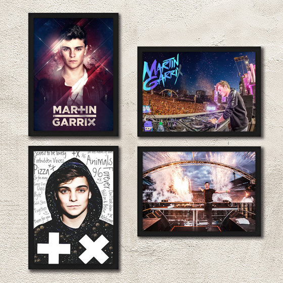 Martin Garrix 带框海报 马丁装饰画 百大DJ电音主题壁画可挂墙