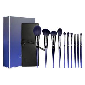 
Soft 10-piece makeup brush set with animal hair, professional makeup artist brush set, full set of high-end authentic brushes
