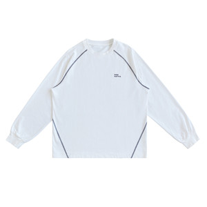 
250g Solona UV-proof white round neck long-sleeved T-shirt for boys spring and autumn 2026 new loose sports
