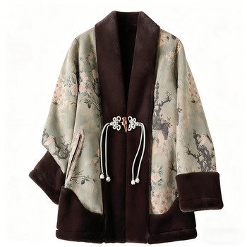 
New Chinese style mother's winter style fur coat