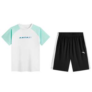 
Anta children's wear washable sports quick-drying suit 2026 summer new short-sleeved shorts suit skin-friendly and breathable
