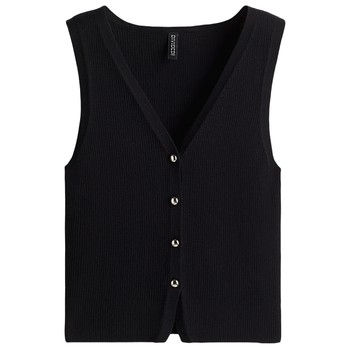 
HM Women's Vest 2025 New Front Buttoned Wool Burgundy Fashion Simple Vest 1289496