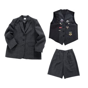 
Jinggu White Label DADATATA [Westminton Avenue] Minimalist Style Wool Suit Trousers Vest Three-piece Set