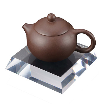 Acrylic display stand, transparent square crystal base, cosmetics display rack, perfume display stand, heightening display stand