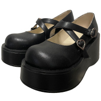 Lolita Round-Toed Thick-Soled Single Shoes | Japanese Sweet Girl Platform Shoes