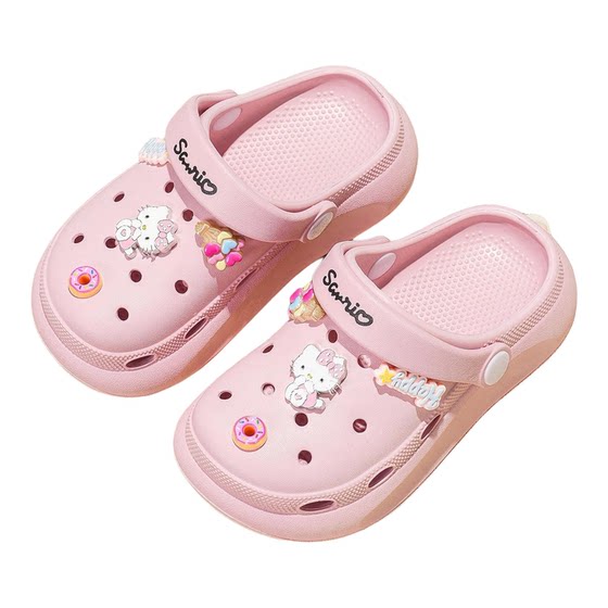 
HelloKitty children's shoes children's slippers summer new bathroom cartoon EVA non-slip outer wear girls' hole shoes