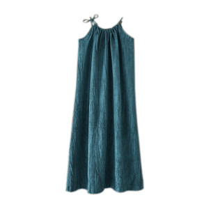 Cotton and linen adjustment dress women's summer new original loose retro sliding skirt
