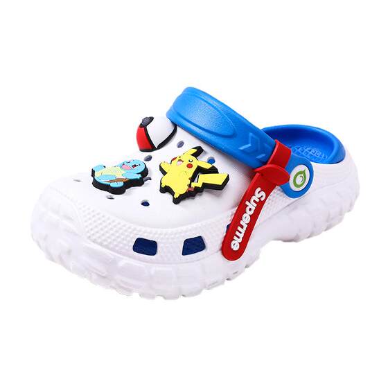 
Boys' hole shoes children's slippers 2025 summer new style boy's non-slip soft sole baby big children's sandals beach shoes