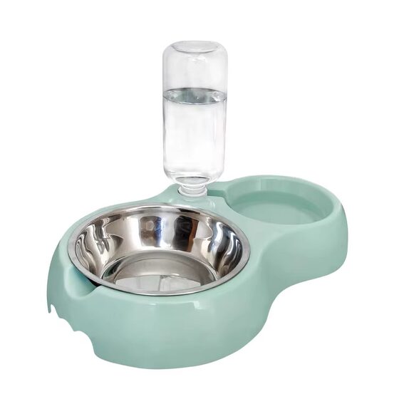 
Cat food bowl cat bowl dog bowl dog bowl water integrated dog automatic drinking water prevent overturning pet double bowl cat supplies