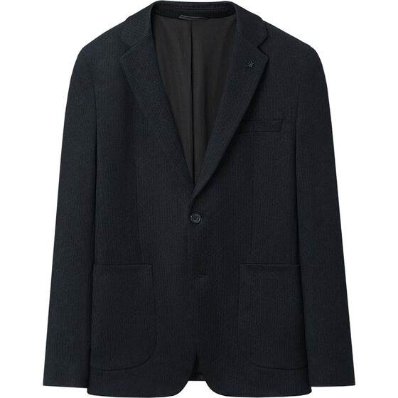
HLA/Hailan Home Fleece-sensing Stretch Casual Suit 25 Autumn and Winter New Fashionable Pattern Business Flat Collar Jacket Men