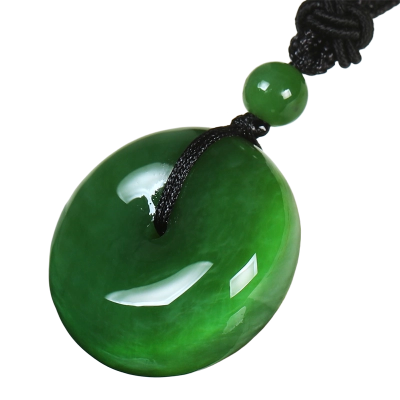 天然和田玉碧玉猫眼平安扣吊坠天然玉石男女款挂件玉坠玉佩