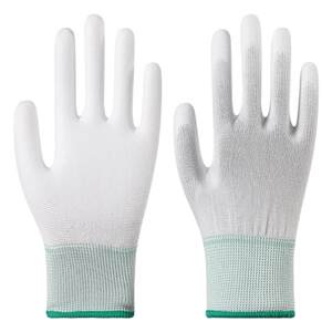 36 Double -thin white nylon PU coating glove gloves, glue, appliance, electronics dustless anti -static labor insurance glove