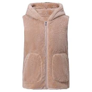 Spring and autumn short hooded vest for mom wear