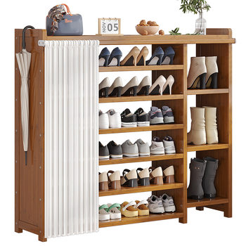 Simple shoe cabinet multi -layer shelf at the door of the shoe rack house
