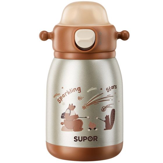
[2025 new model] Supor children's titanium insulation water cup for kindergartens, special men's and women's straws for kindergartens with large capacity