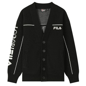 
FILA official couple's woven jacket winter new fashion casual loose snowflake velvet sweater for men
