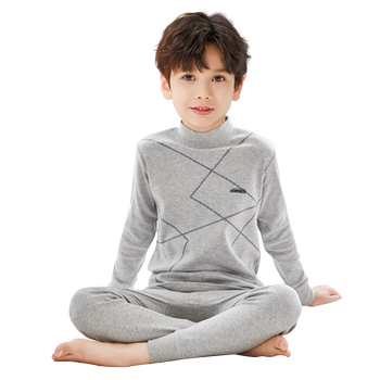 Catman Boys' Pure Cotton Autumn Clothes and Autumn Pants Thermal Underwear