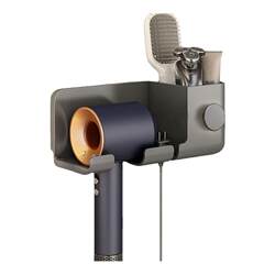 Hair dryer storage rack without hole punching in bathroom hair dryer