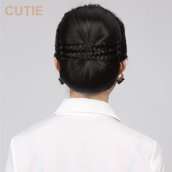 Jiao Didi wig bun , updo ຜົມ ແບບ ເກົາ ຫຼີ ບູ ຮານ ຂອງ ສາວ , ແບບ Bridal ຖົງ ຜົມ ໃຫຍ່ ມັດ ຜົມ